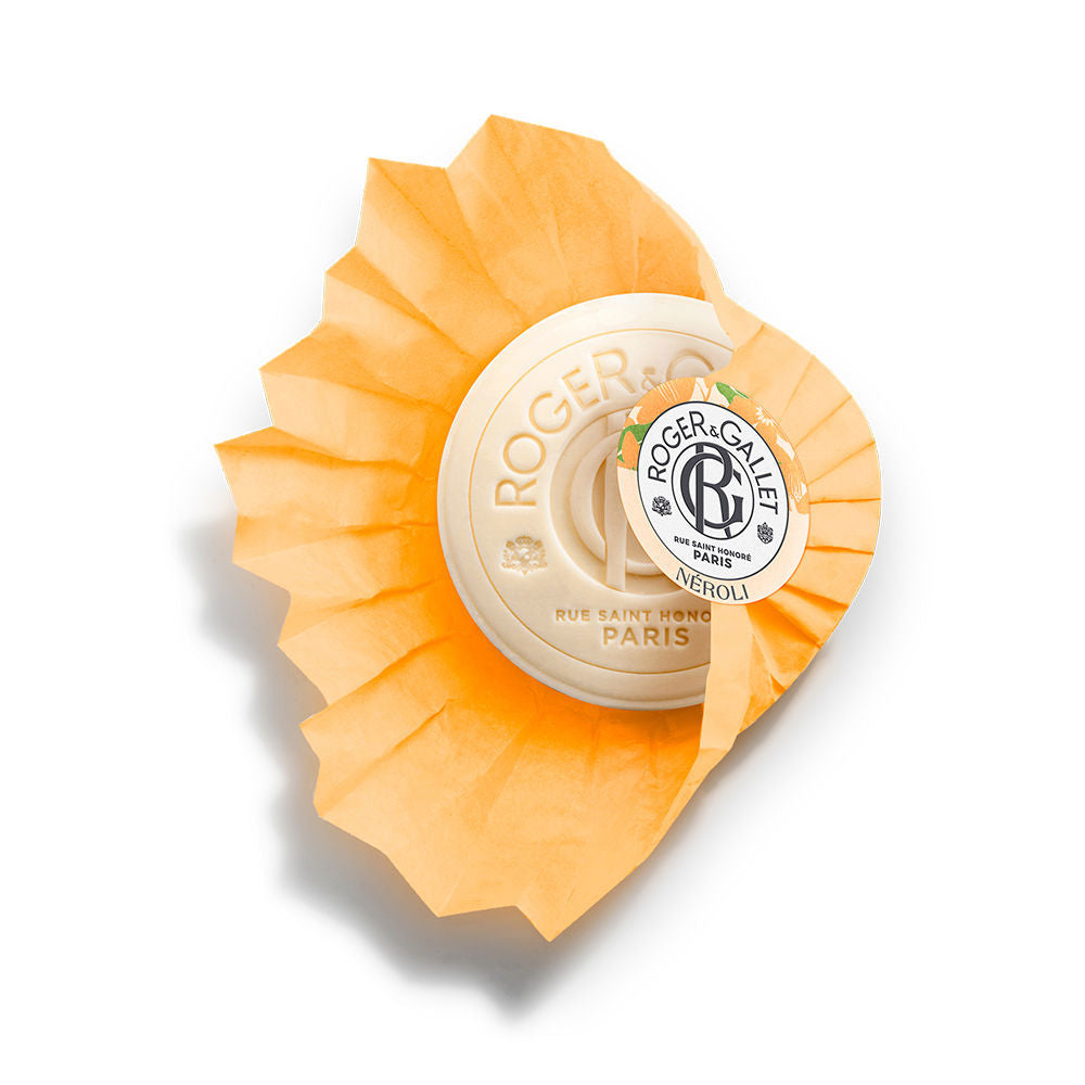 Stacked rectangular bitter orange floral soap bar, 100 g, Unisex packaging