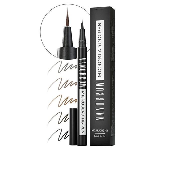 Slim dark‑blonde microblading brow pencil with fine tip and wax formula, 1 ml