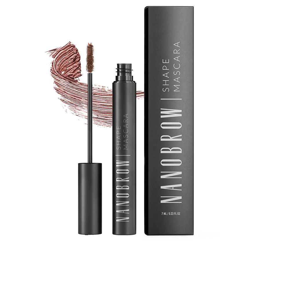 Small-tube tinted brow mascara with micro-wand, brown shade, 7 ml