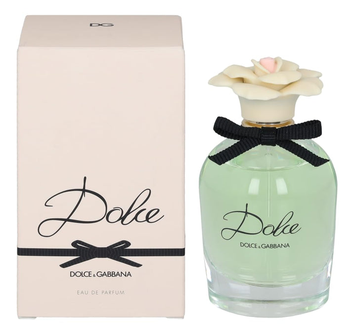 75 ml clear glass perfume bottle with floral-inspired sculpted cap, neroli and white floral fragrance