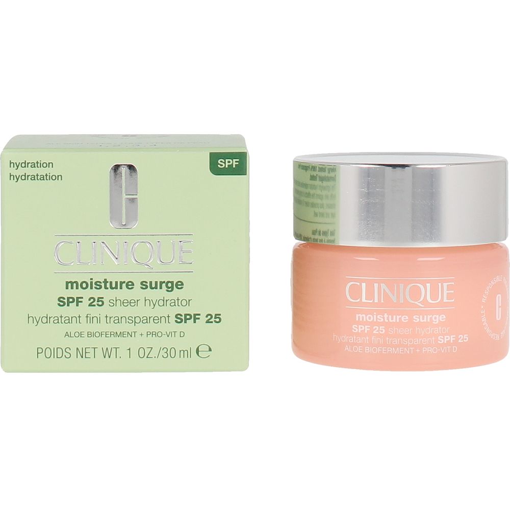 50 ml tub of lightweight SPF 25 gel-cream moisturiser for Women, pale pink jar