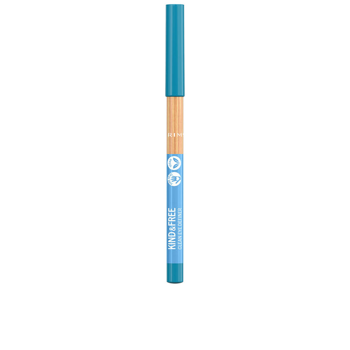 Blue creamy eye pencil, slim wooden casing, 1.1 g, vegan, Unisex