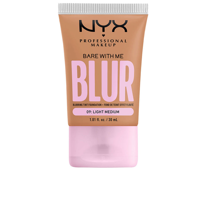 30 ml pump foundation bottle, shade 09 Light Medium, smooth liquid texture