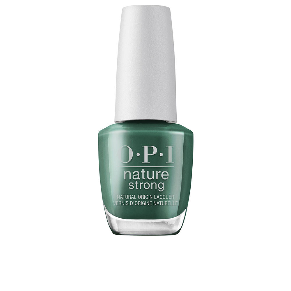 15 ml leaf-green nail lacquer bottle with glossy finish, eco-conscious packaging