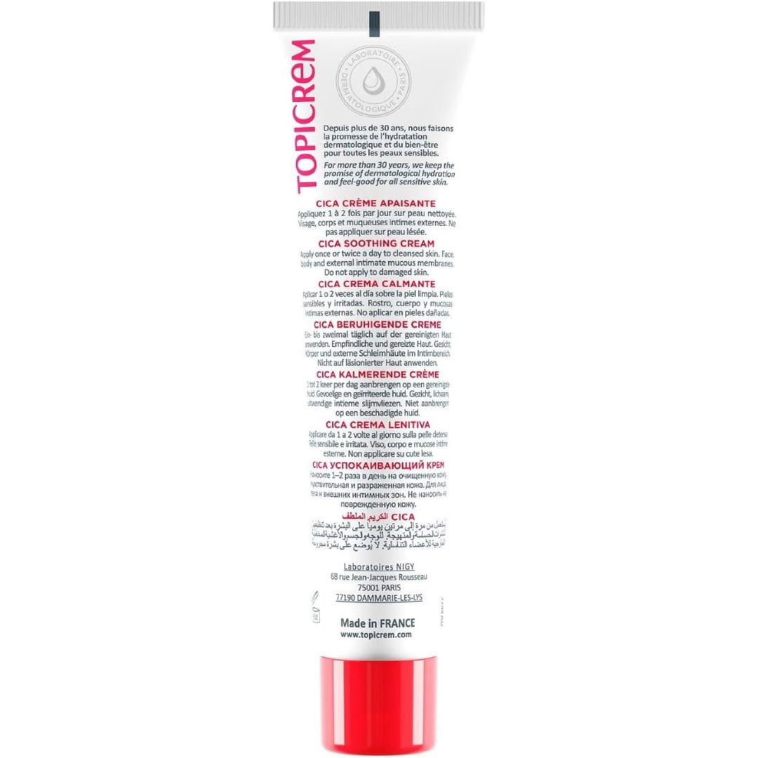 Tube of lightweight cica repair cream, 100 ml, soothing formula