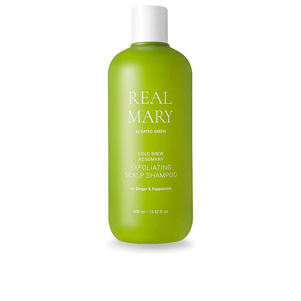 400 ml bottle of rosemary and mint scalp exfoliating shampoo for Women