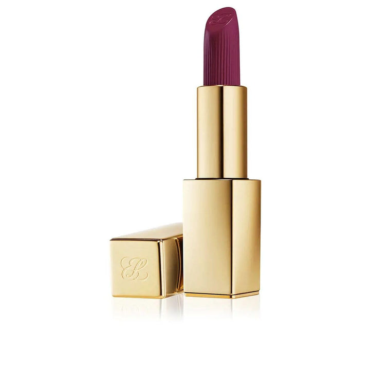 Satin creme lipstick in deep plum shade, 3.5 g bullet, satin finish