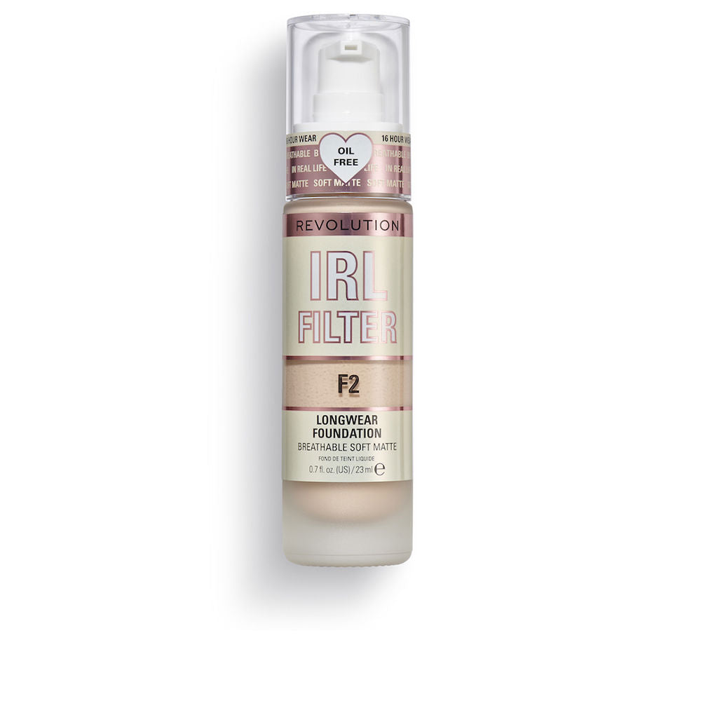 23 ml liquid matte foundation bottle, shade F2, oil‑free, Unisex
