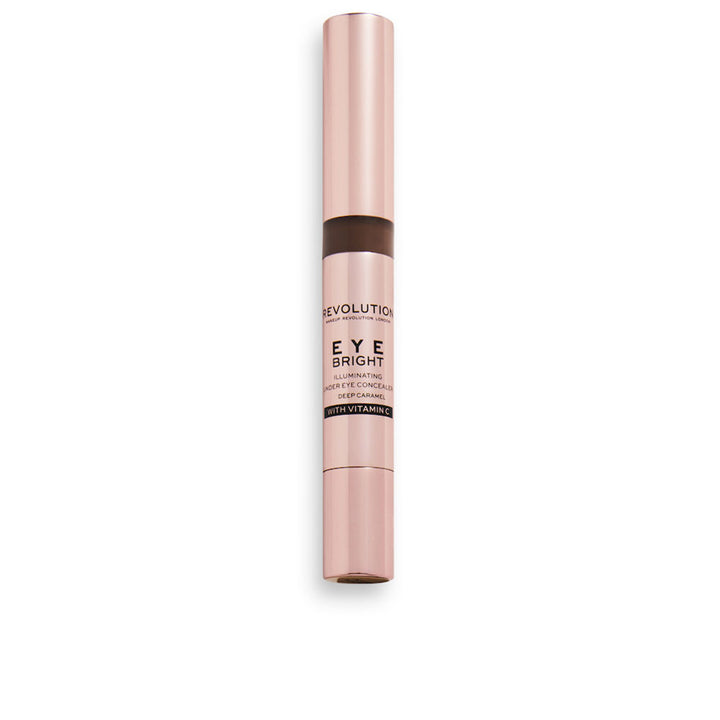 3 ml tube concealer in deep caramel with sponge applicator, creamy texture
