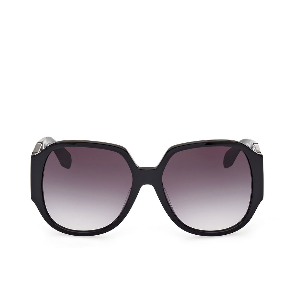 Glossy black navigator sunglasses with 59 mm gradient grey lenses, 17 mm bridge, 135 mm temples