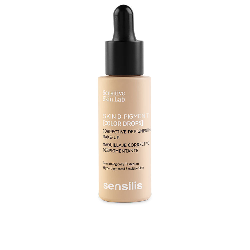 30 ml glass dropper bottle of beige‑rose corrective liquid tint, labelled, with pipette