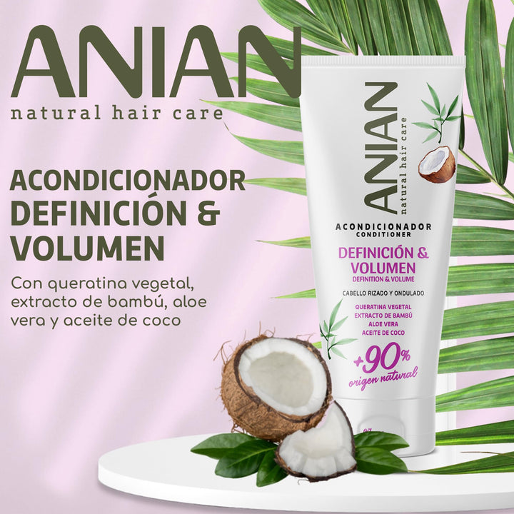 250 ml tube of cream conditioner for curly and wavy hair, vegetal keratin formula