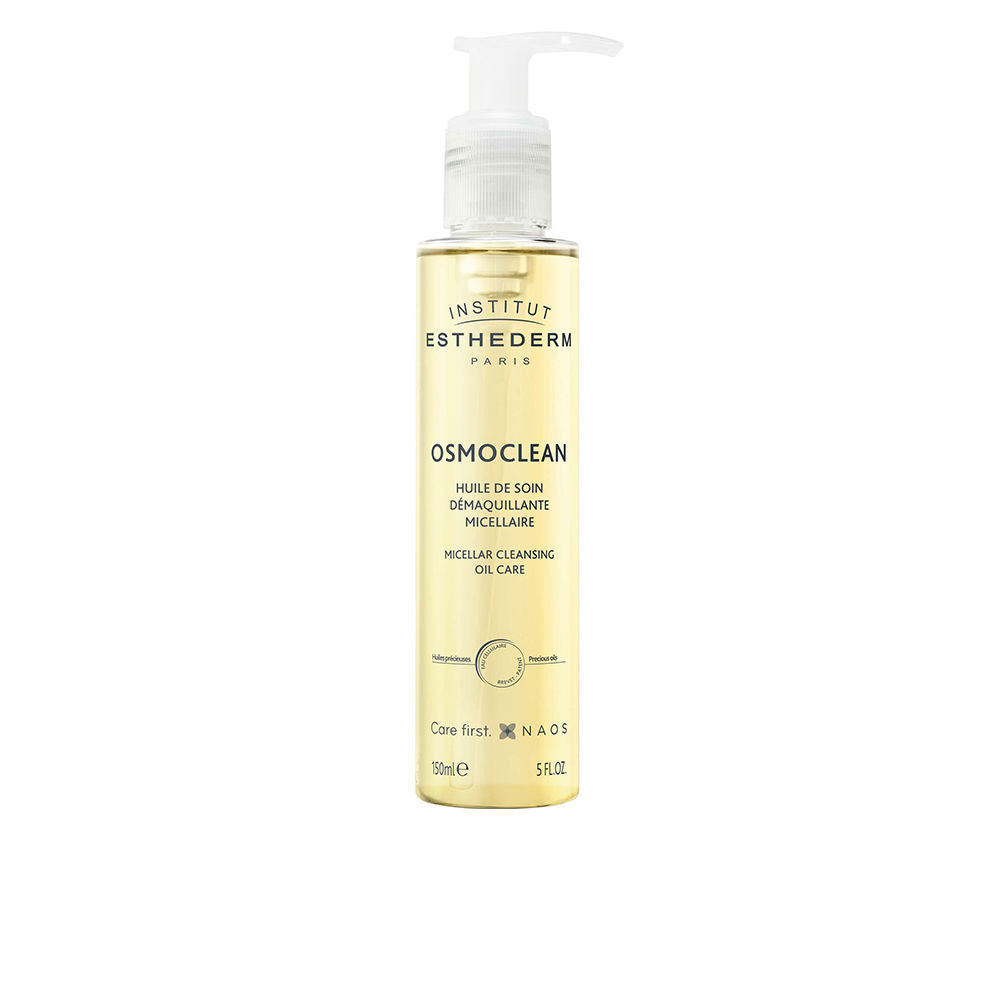 150 ml bottle of nourishing jojoba cleansing oil for dry skin, silky golden liquid