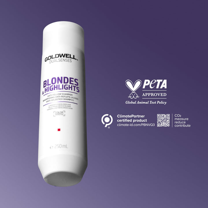 1 L violet-toned brightening shampoo bottle for blondes and highlights