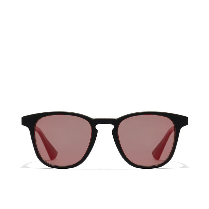 Black rectangular nylon sunglasses with polarised lenses, Unisex, 45 mm bridge