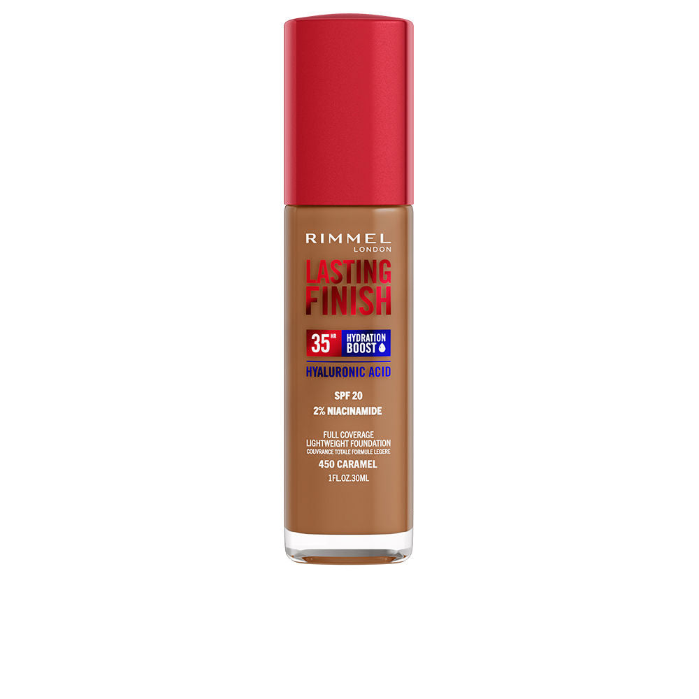 30 ml pump bottle foundation in shade 450 Caramel, medium‑deep Unisex base