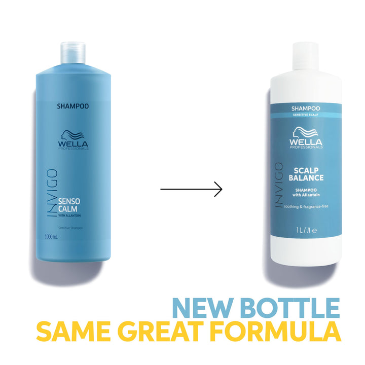 Tall white 1,000 ml fragrance‑free shampoo bottle for sensitive scalp, unisex