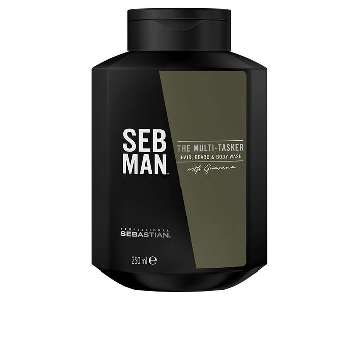 250 ml bottle of guaraná 3‑in‑1 hair, beard and body wash with energising scent