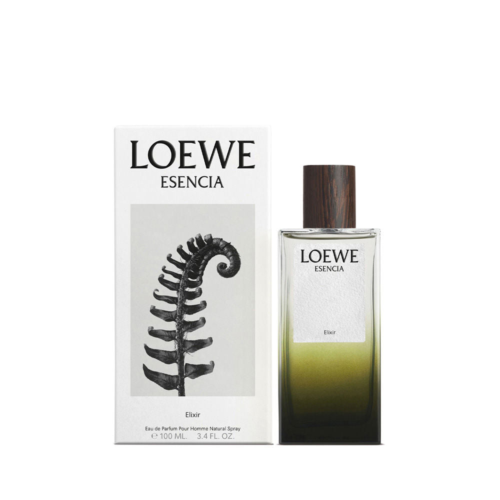 Clear green-gradient glass bottle with wengué wood cap, 100 ml perfume for Man