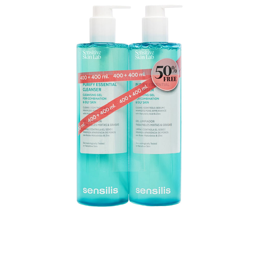 400 ml clear gel cleanser bottle for Women with zinc and linseed extracts