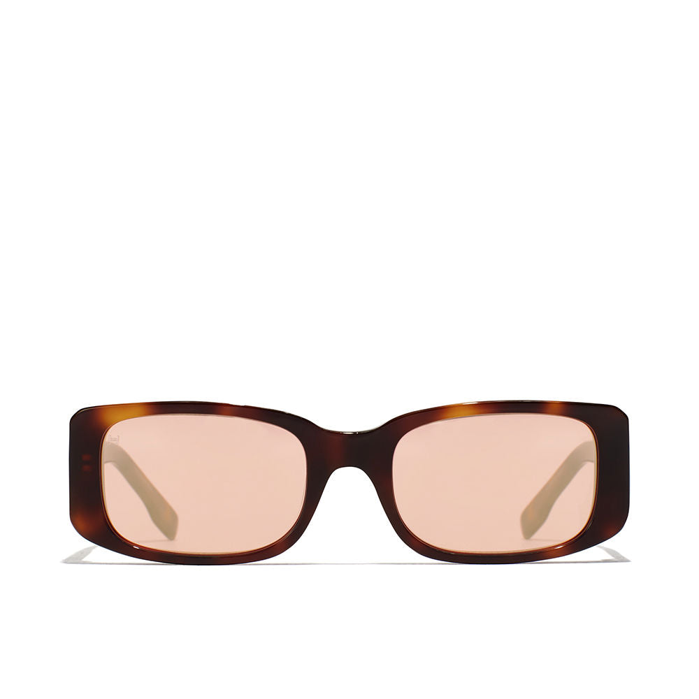 Rectangular acetate sunglasses, Havana tone, 49mm lenses, 21mm bridge, 145mm temples