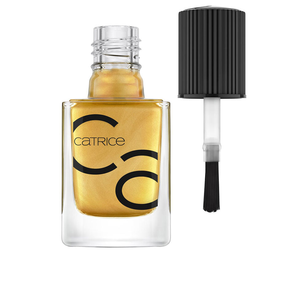 10.5 ml metallic gold gel-effect nail polish bottle, high-shine finish