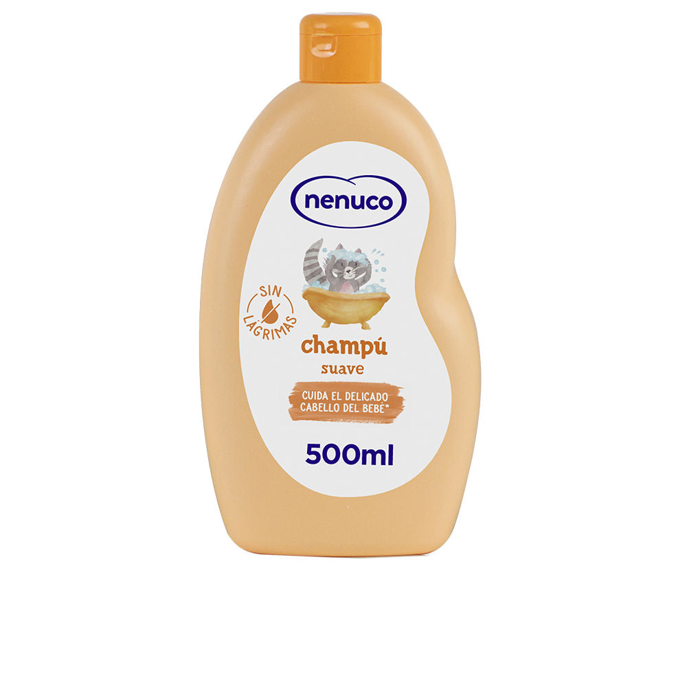Bottle of Nenuco Ultra Soft honey and chamomile baby shampoo for sensitive hair