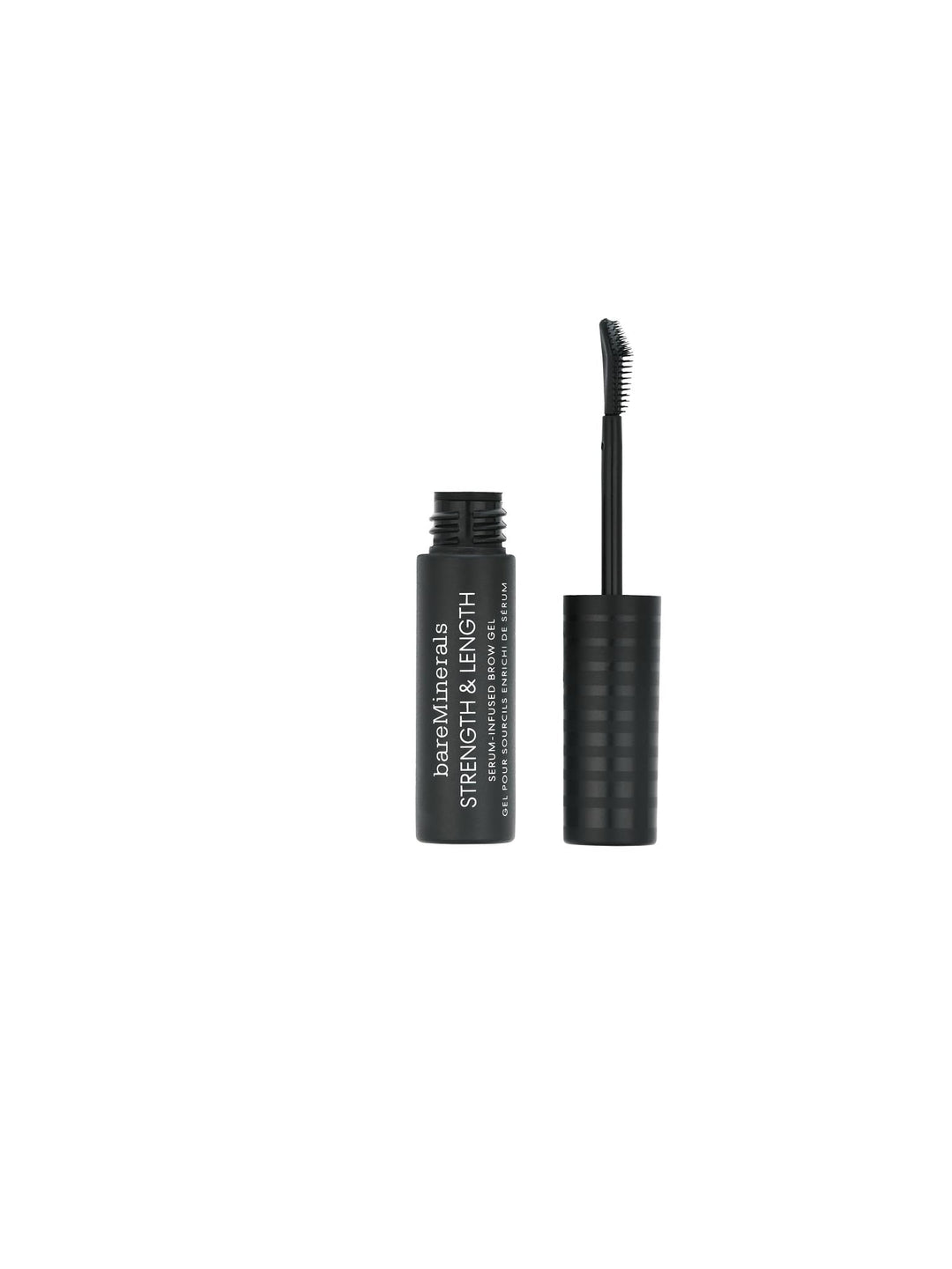 Taupe brow gel tube with spoolie, 5 ml, serum‑infused treatment