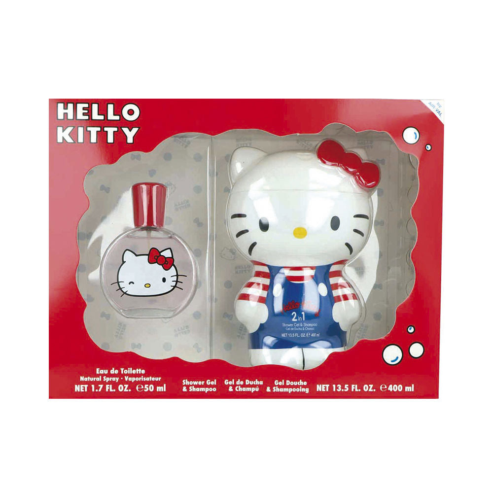 Hello Kitty pink fragrance and shower gel bundle for children, gentle cleansing