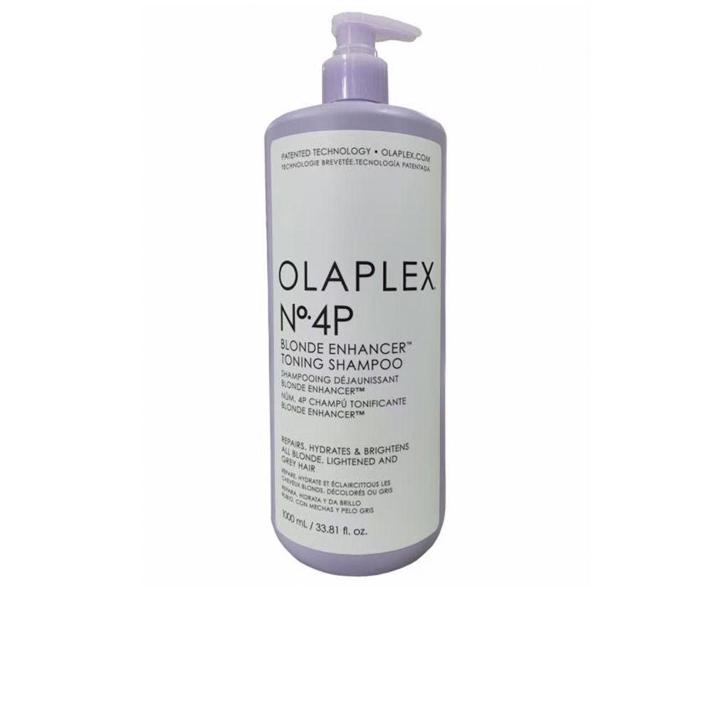 1,000 ml violet toning shampoo bottle with dispenser for highlighted hair, Unisex