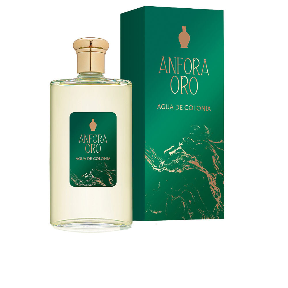 200 ml clear bottle of Anfora Oro cologne, citrus aromatic, Unisex