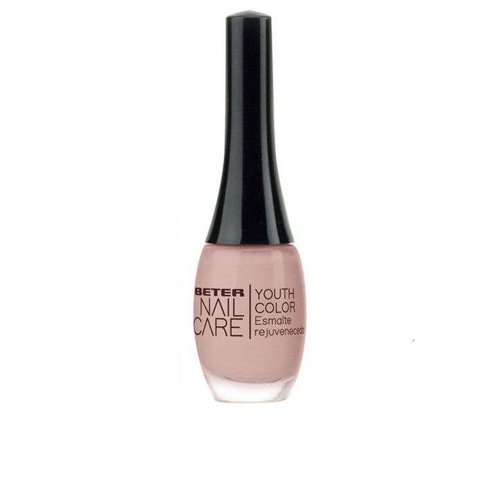 Bottle of cream‑finish high‑gloss nail lacquer with applicator brush, Unisex