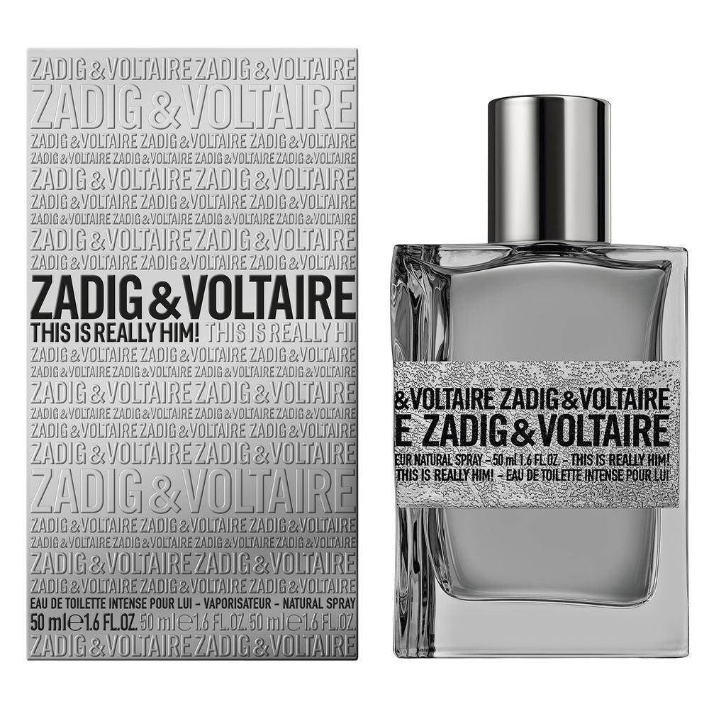 50 ml silver-toned eau de parfum bottle, woody-oriental fragrance for Man