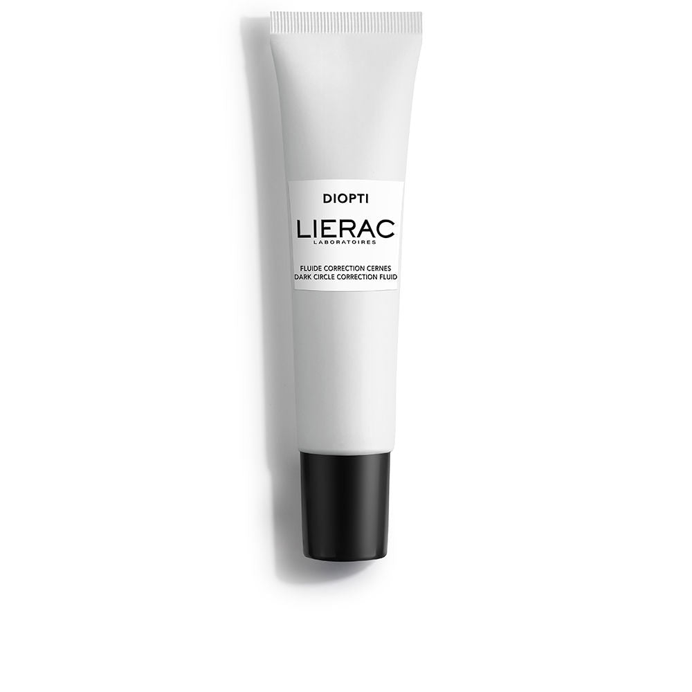 Lierac Minimalist white and black plastic tube with screw cap, corrective eye fluid tube