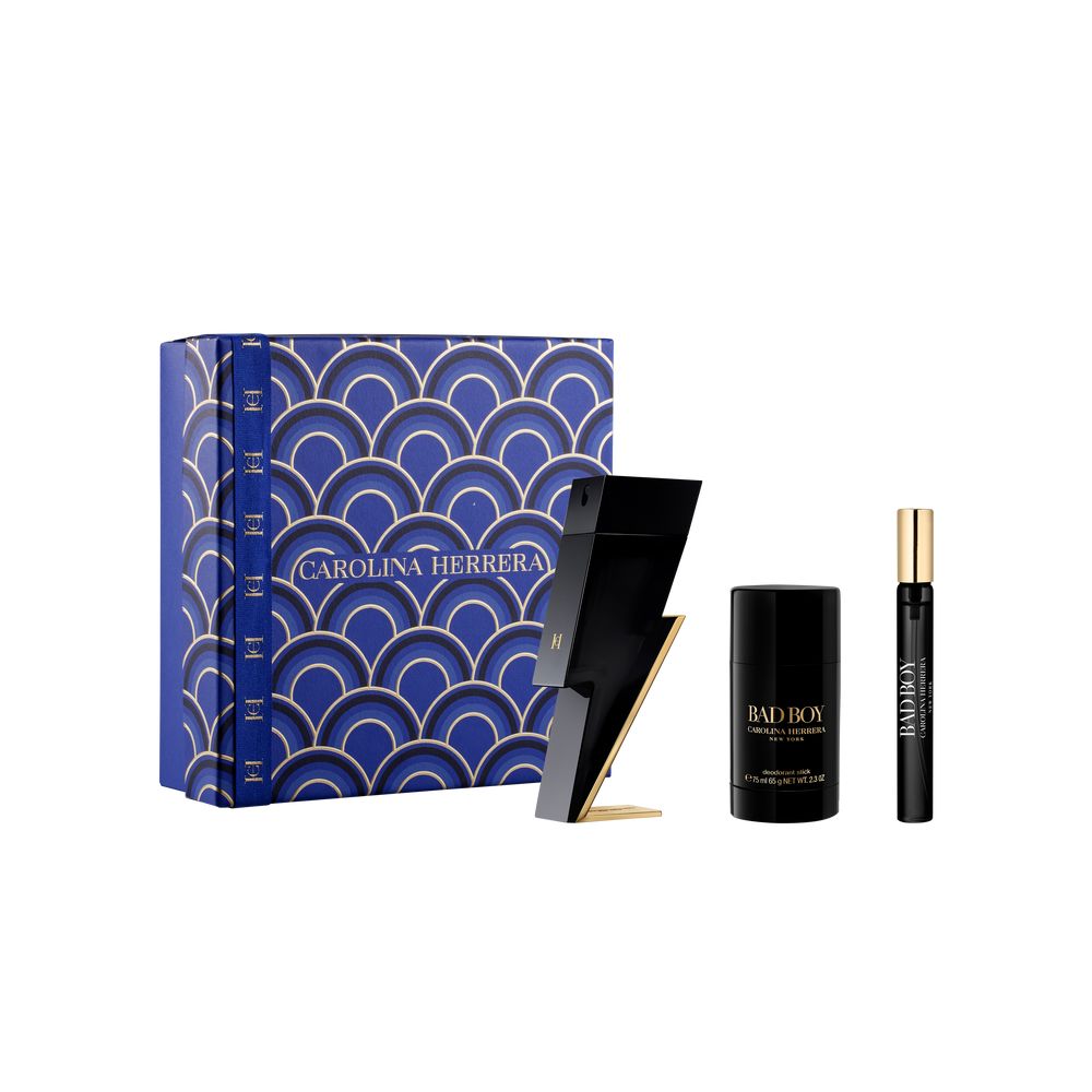 Black bolt-shaped perfume bottle with gold base; Oriental peppery fragrance for Man