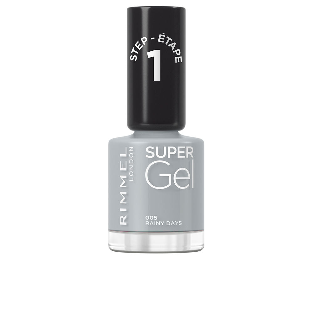 12 ml bottle of gel‑finish nail polish in muted blue shade