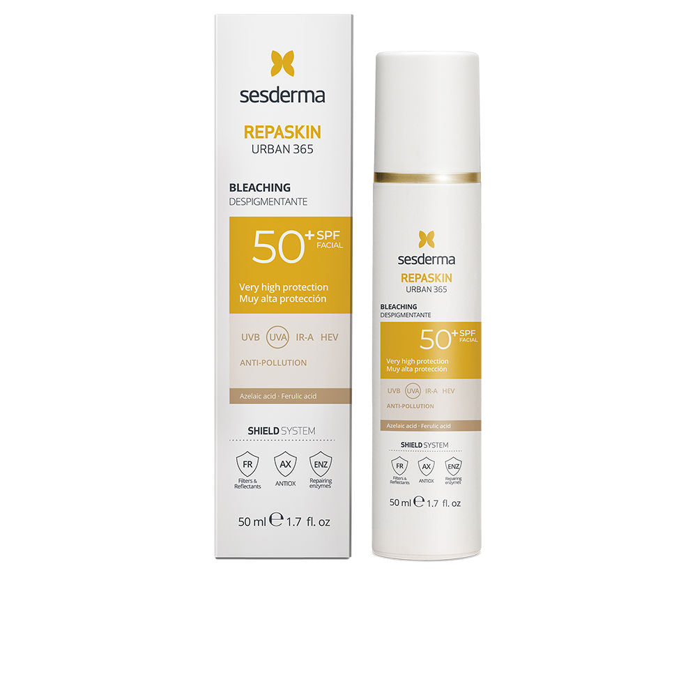 Sesderma Repaskin Urban 365 SPF50+ tube, daily depigmenting sun protector