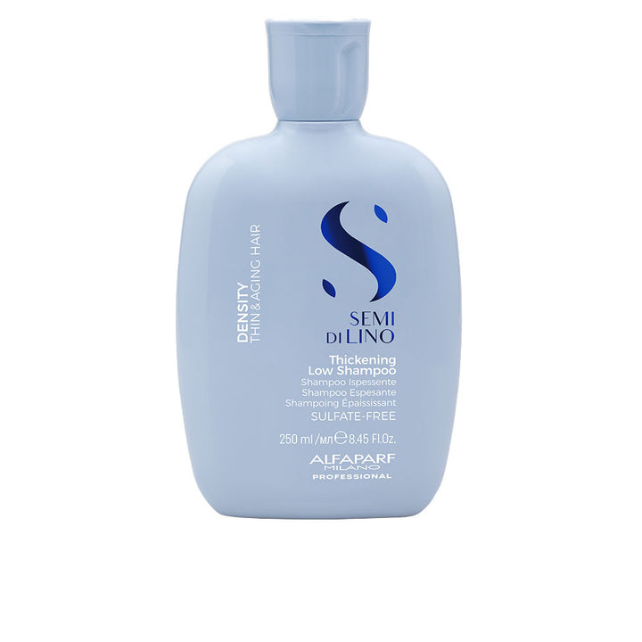 250 ml bottle of thickening shampoo for fine, mature hair, gentle foaming formula