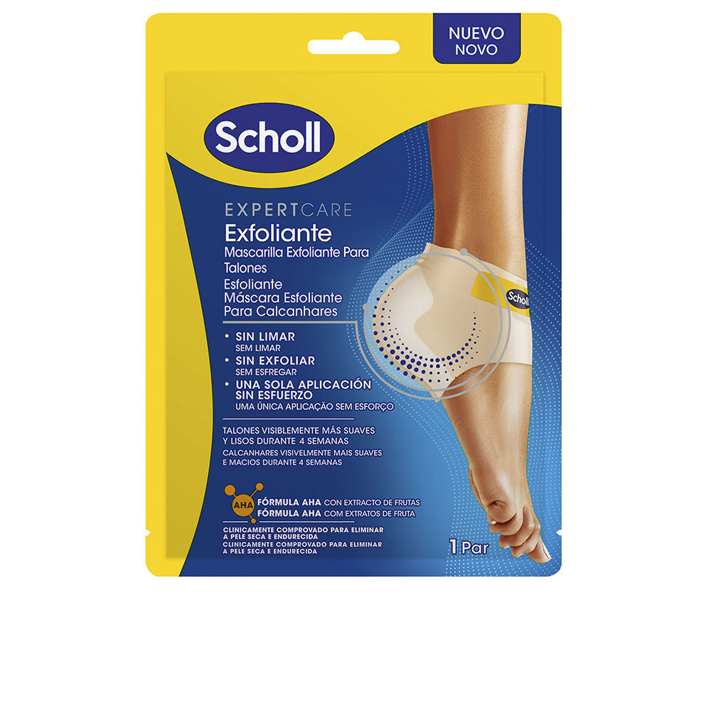 Scholl heel renewal mask tube and foot care treatment for exfoliating heels