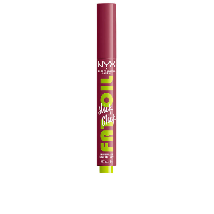 Slim click-up glossy lip balm stick, pink shade, 2 g, avocado oil formula, Unisex