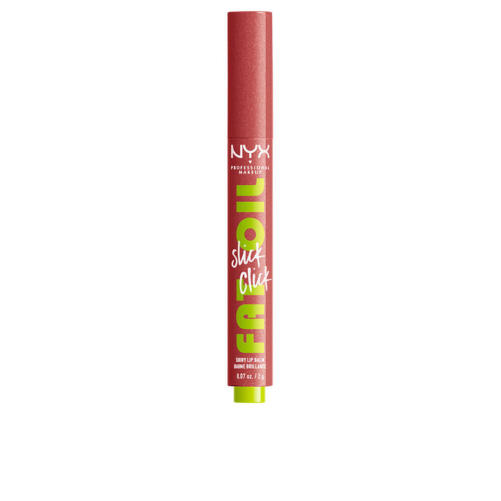Glossy pink lip balm stick, 2 g, creamy avocado and berry oils