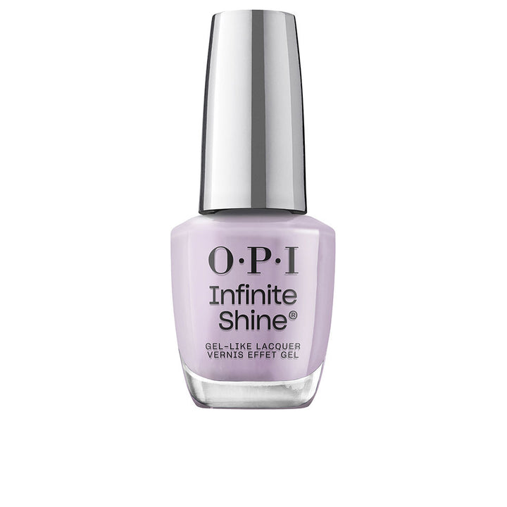 Bottle of OPI INFINITE SHINE lilac gel-like nail polish with glossy finish