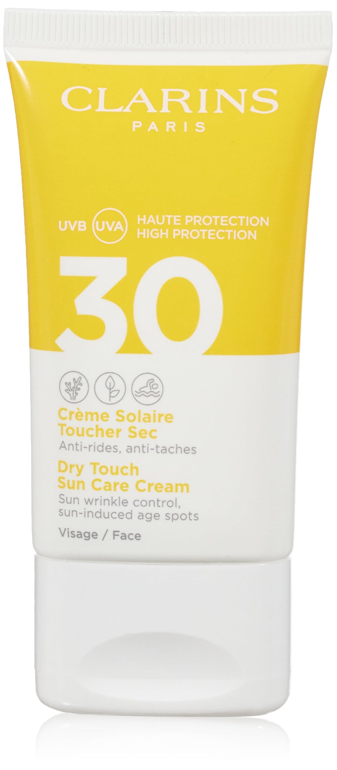 Estée Lauder jar of SPF 25 moisturizing cream, frosted glass jar with silver lid, smooth pale cream