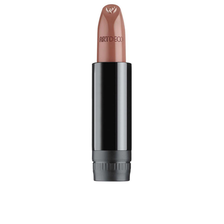 Refillable brown cream lipstick bullet, 4 g, satin finish in metal refill