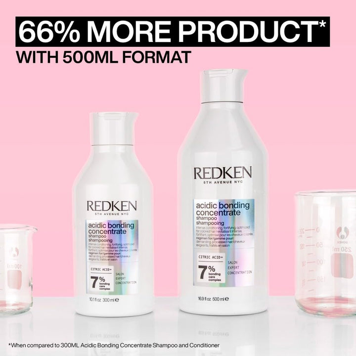 500 ml bottle of concentrated Acidic Bonding shampoo for dyed, damaged hair