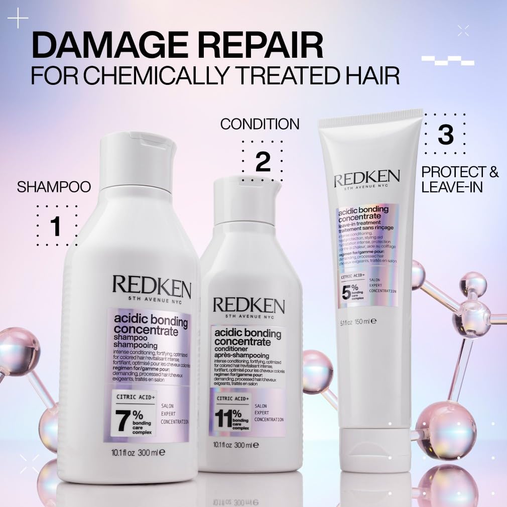 500 ml bottle of concentrated Acidic Bonding shampoo for dyed, damaged hair