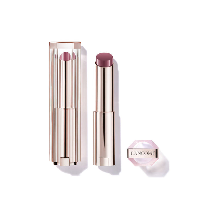 Tinted butter-glow lip balm tube, shea and squalane formula, 15 shades