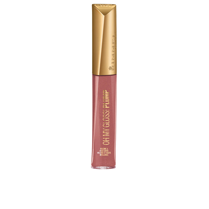 Clear high-shine lip gloss in 7 ml tube, cooling plump formula
