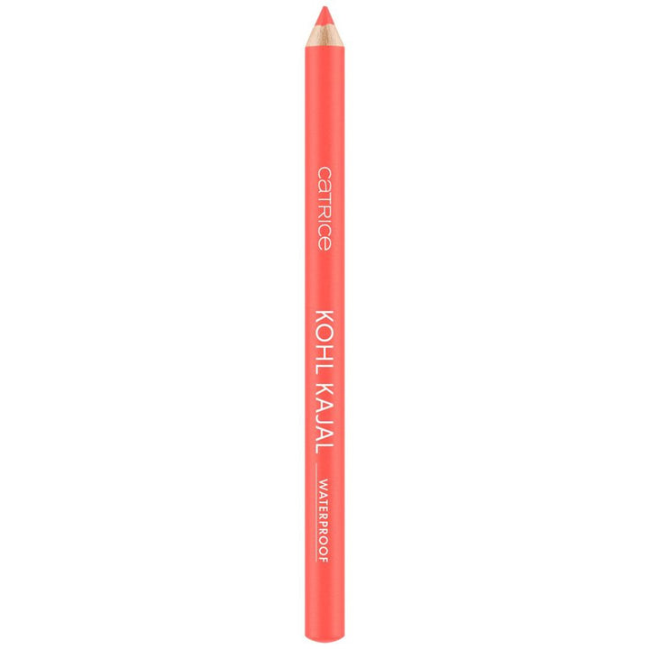 Wooden kohl kajal eyeliner pencil in red‑coral, 0.78 g, waterproof