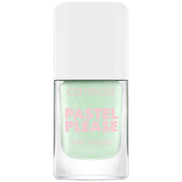 Bottle of pastel mint nail polish, cream finish, 10.5 ml, Unisex